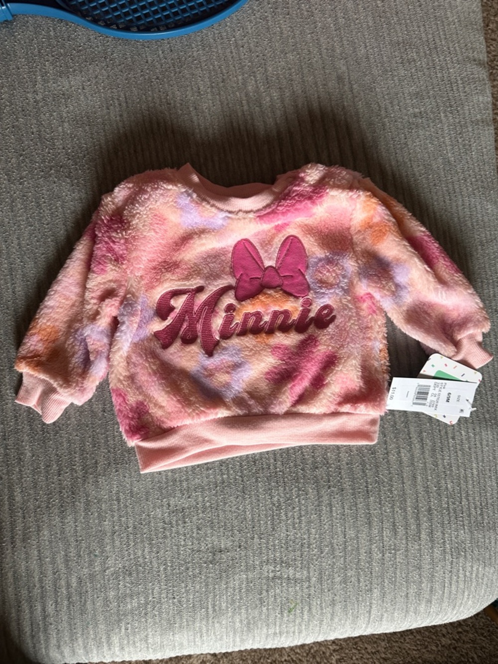 Disney Minnie Plush Fleece Sweatshirt - Pink Tie-Dye